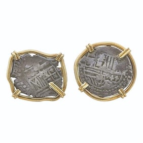 14k Yellow Gold Atosha Coin Cufflinks