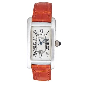 Cartier Tank Americaine 18k White Gold Watch Ref. W2603656 1726, circa 2000