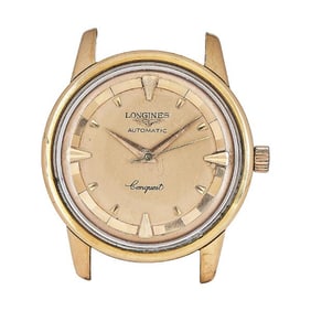 Longines Conquest 18k Yellow Gold Watch Head, circa 1970