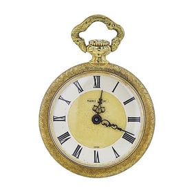 Maurice Guerdat 18k Yellow Gold and Blue Enamel Pocket Watch Ref. 18687, circa 1950