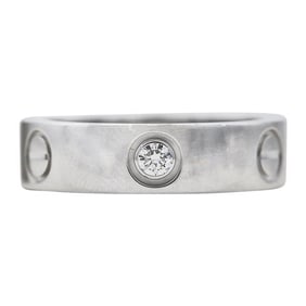Cartier Love 18k White Gold Diamond Band Ring