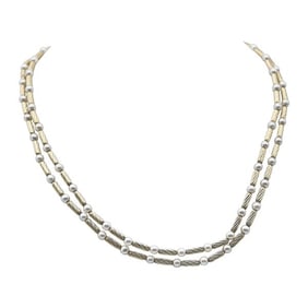 David Yurman 18k Yellow Gold and Cultured Freshwater Pearl Beaded Necklace