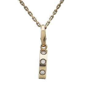 Cartier Love 18k Yellow Gold Diamond Charm Pendant Necklace