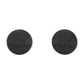 14k Yellow Gold Black Onyx Button Stud Earrings