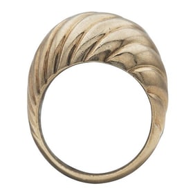 Vintage Tiffany & Co. 14k Yellow Gold Fluted Dome Ring