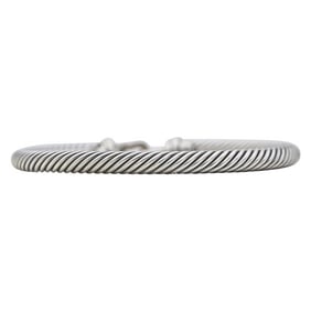 David Yurman Buckle Classic Cable Sterling Silver and 18k Yellow Gold Bangle Bracelet