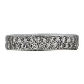 Platinum Diamond Multi Row Eternity Band Ring