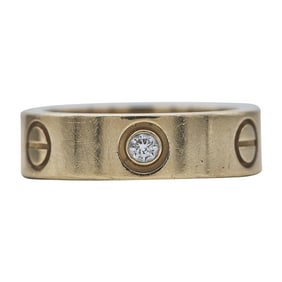 Cartier Love 18k Yellow Gold Diamond Band Ring
