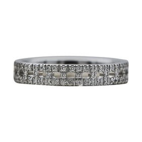 Tiffany & Co. Tiffany T True Narrow 18k White Gold Diamond Band Ring