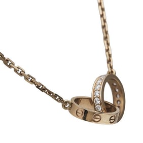 Cartier Love 18k Rose Gold Diamond Pendant Necklace