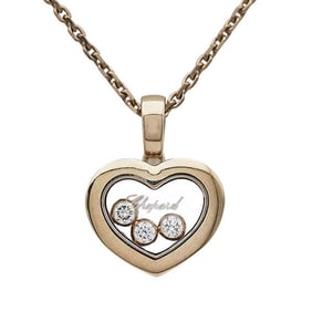 Chopard Happy Diamonds 18k Rose Gold Diamond Heart Pendant Necklace