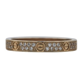 Cartier Love 18k Rose Gold Diamond Mini Ring