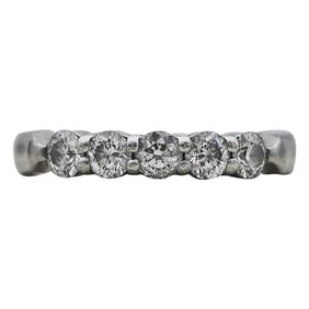 Hearts on Fire Platinum 5 Stone Diamond 0.75 ctw Band Ring