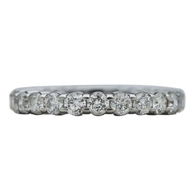 14k White Gold Diamond Band Ring