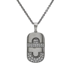 Bvlgari Bulgari Parentesi 18k White Gold Diamond Pendant Necklace