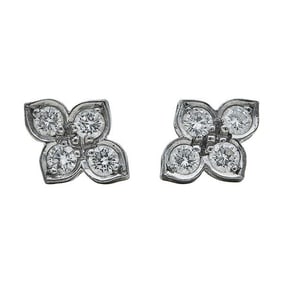 Cartier 18k White Gold Diamond Cluster Stud Earrings