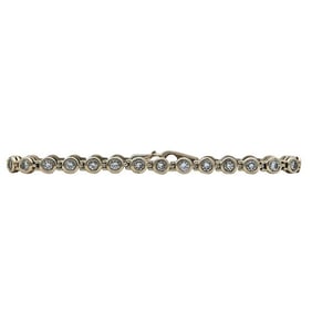 14k Yellow Gold Bezel-Set Diamond Tennis Bracelet