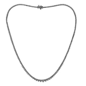 Effy 14k White Gold Diamond Rivière Necklace