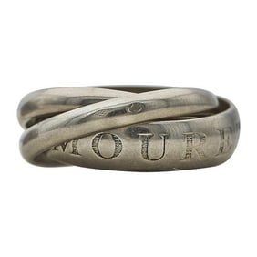 Cartier Or Amour Et Trinity 18k White Gold Band Ring