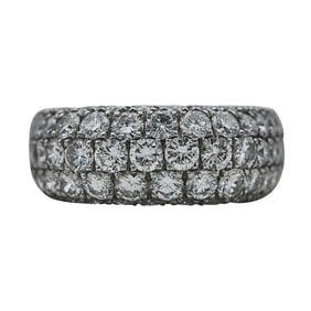 18k Yellow Gold and Platinum Diamond Band Ring