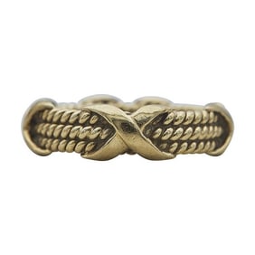 Tiffany & Co. Jean Schlumberger 18k Yellow Gold 3 Row Rope X Ring
