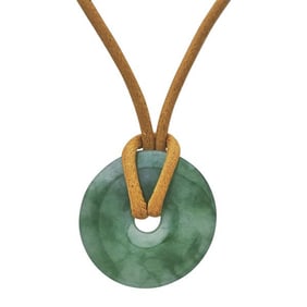 Jade Pendant Cord Necklace