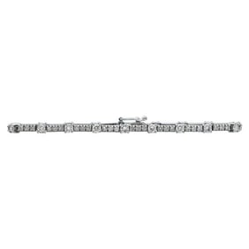 14k White Gold Diamond Tennis Bracelet