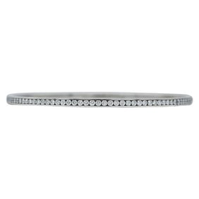 Jacob & Co. 18k White Gold Diamond Bangle Bracelet