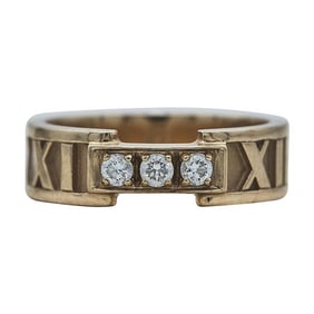 Tiffany & Co. Atlas 18k Rose Gold Diamond Ring