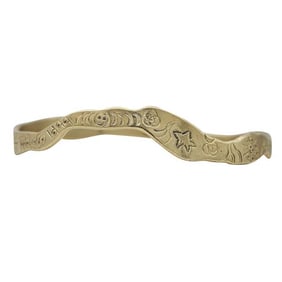 Jean Mahie 22k Yellow Gold Doodle Design Bangle Bracelet