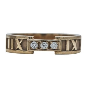 Tiffany & Co. Atlas 18k Rose Gold Diamond Ring