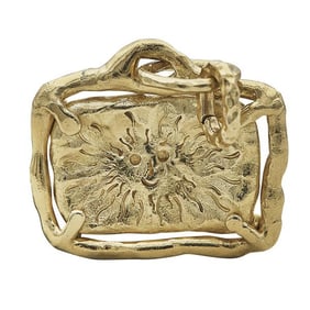 Jean Mahie 22k Yellow Gold Smiling Sun Pendant Charm