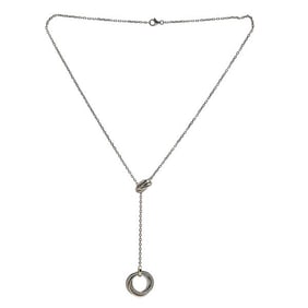 Cartier Trinity 18k Gold Diamond Lariat Pendant Necklace