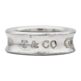 Tiffany & Co. 1837 Sterling Silver Wide Band Ring