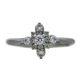 Tiffany & Co. Platinum Diamond Cluster Ring