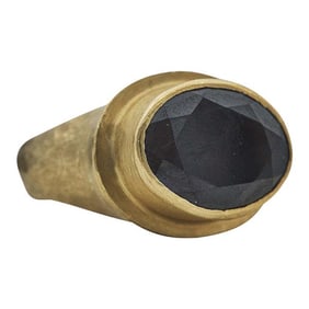 Yossi 24k Yellow Gold Bezel-Set Garnet Ring
