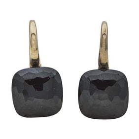 Pomellato Nudo 18k Yellow Gold Garnet Drop Earrings