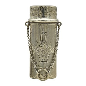 Vintage 14k Yellow Gold and Enamel Lipstick Tube Pendant Charm