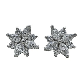 Tiffany & Co. Victoria Platinum Diamond Stud Earrings