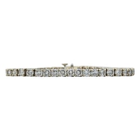 14k Yellow Gold Diamond approx. 10.00 ctw Tennis Bracelet