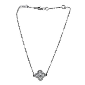 Van Cleef & Arpels Sweet Alhambra 18k White Gold Diamond Bracelet