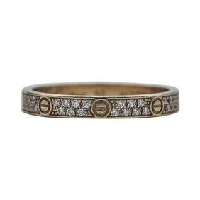 Cartier Love Mini 18k Rose Gold Diamond Ring