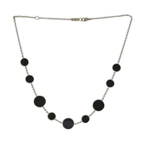 Ippolita 18k Yellow Gold Bezel-Set Black Onyx Disc Necklace