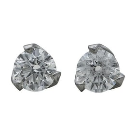 Platinum Diamond 1.00 ctw Stud Earrings