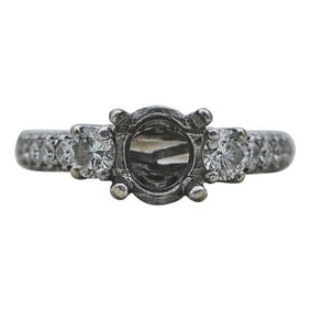 Simon G. 18k White Gold Diamond Engagement Ring Setting