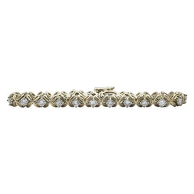 14k Yellow Gold Diamond Tennis Bracelet