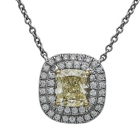 Tiffany & Co. Soleste Platinum and 18k Yellow Gold Fancy Yellow Diamond and Colorless Diamond