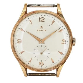 Zenith 18k Rose Gold Watch Head, circa 1950