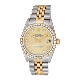 Rolex Datejust 18k Yellow Gold and Stainless Steel Watch Ref. 68273, circa 1993