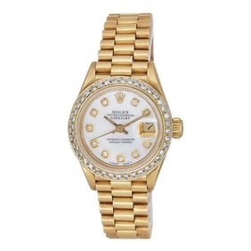 Rolex Datejust 18k Yellow Gold Diamond Watch Ref. 69178, circa 1987